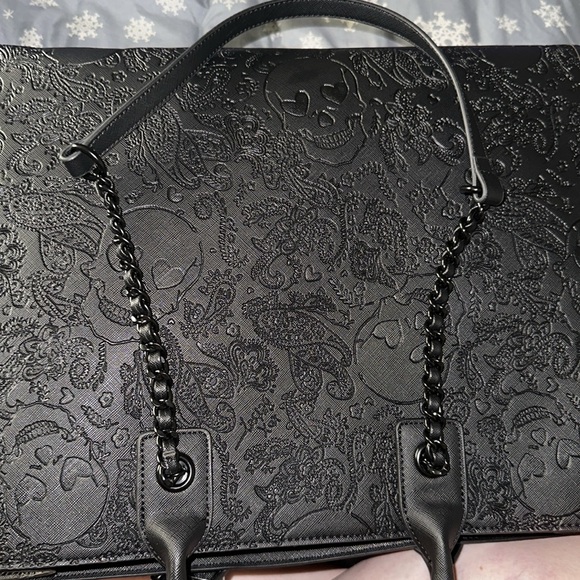 Betsey Johnson Black Embossed Shoulder Bag - Picture 10 of 15